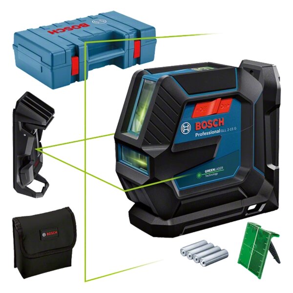 Bosch Linienlaser GLL 2-15 G in der Tasche+Koffer