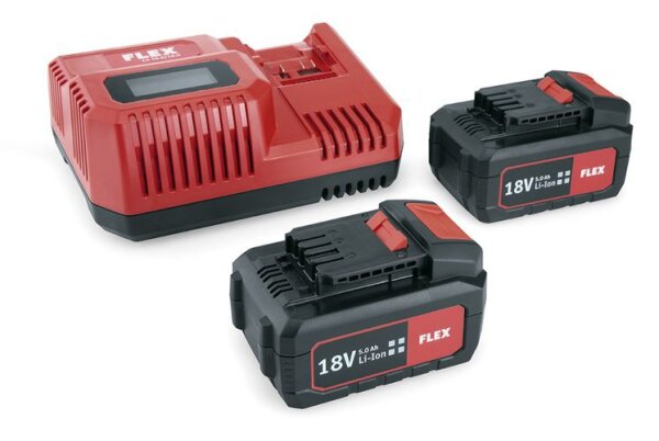 FLEX P-Set 55R Schnellladegerät 10.8/18.0V+2 Akkus